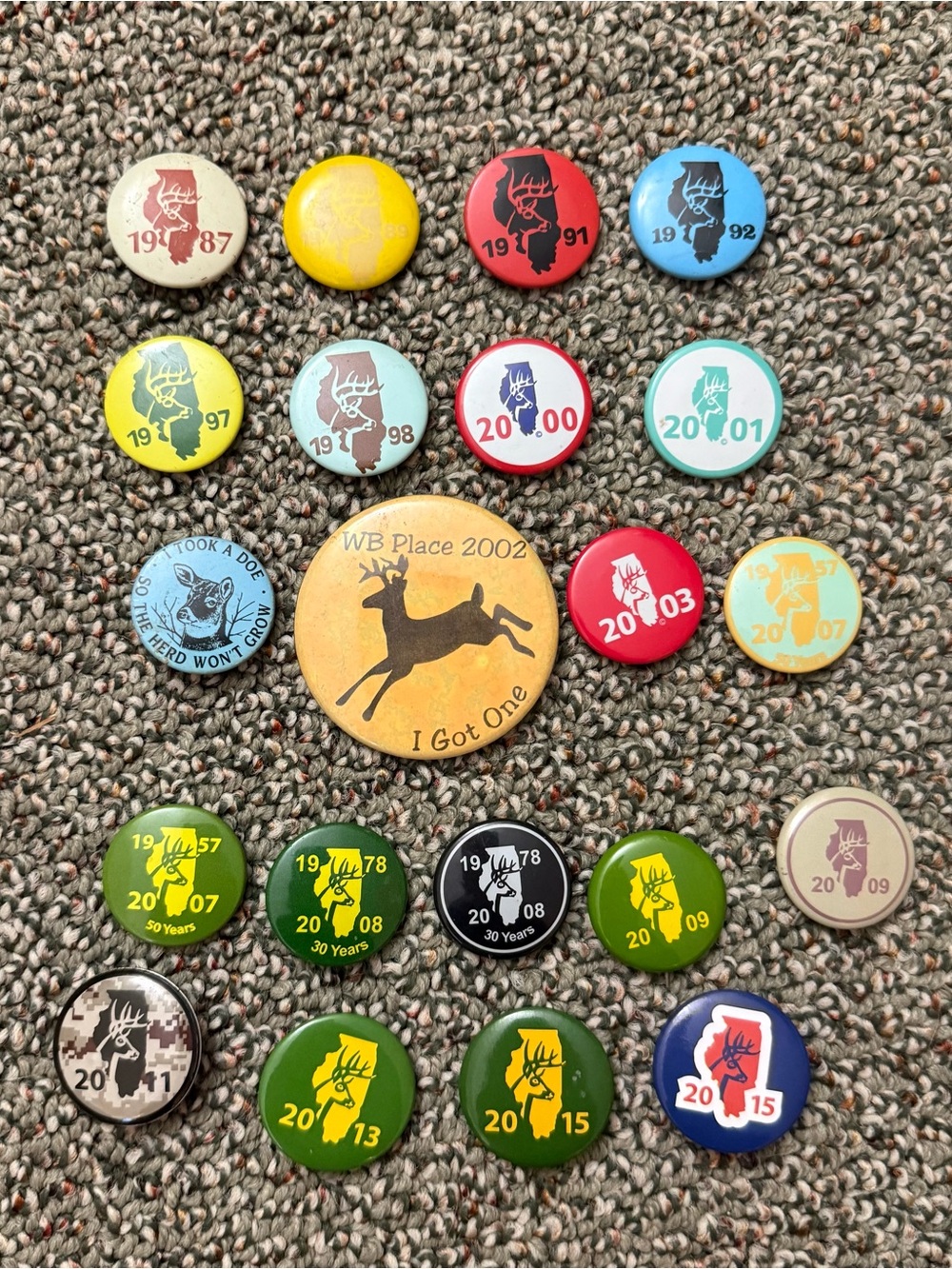 Vintage Illinois Hunt club pins